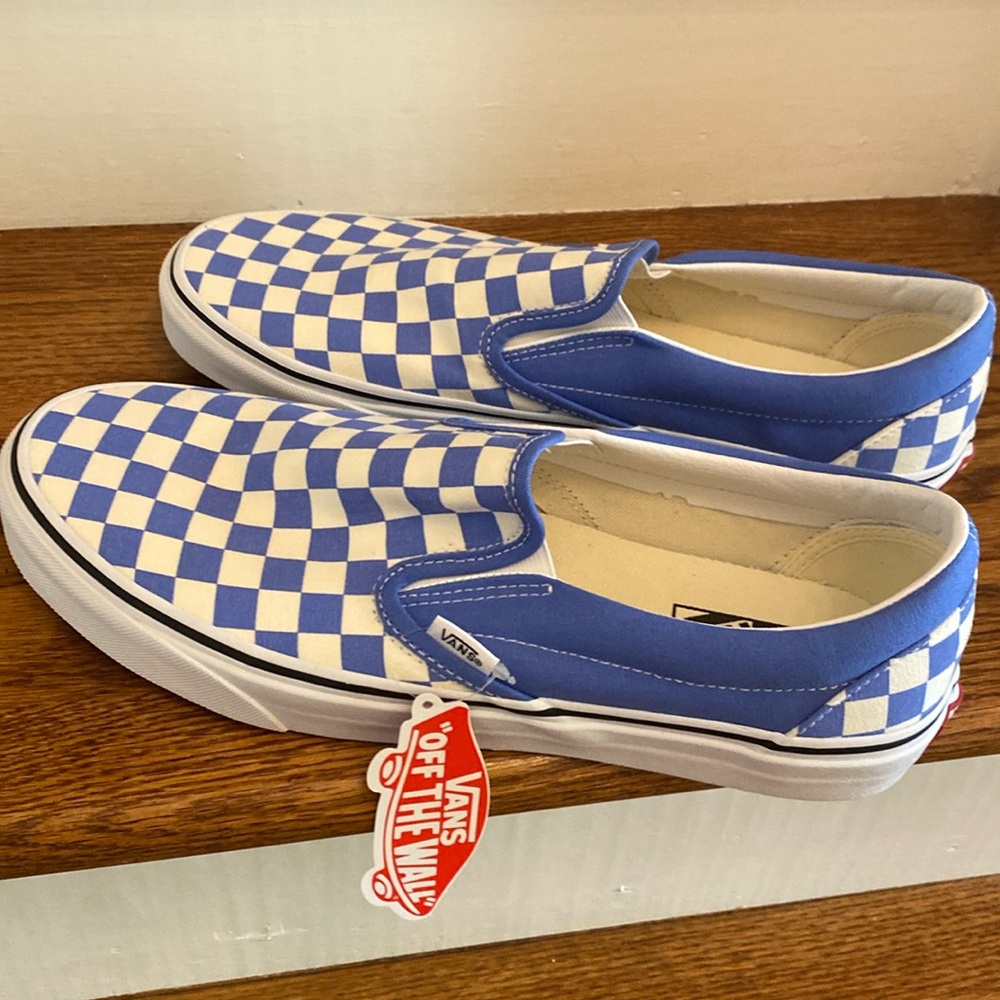 Blue checkerboard Men’s Vans 11